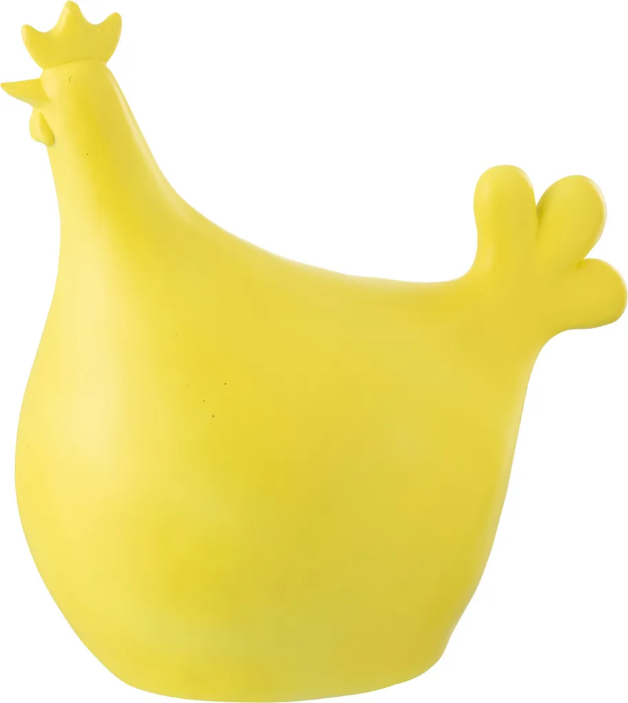 Coq de jardin jaune J-Line anti-UV statuette en résine durable Hahn