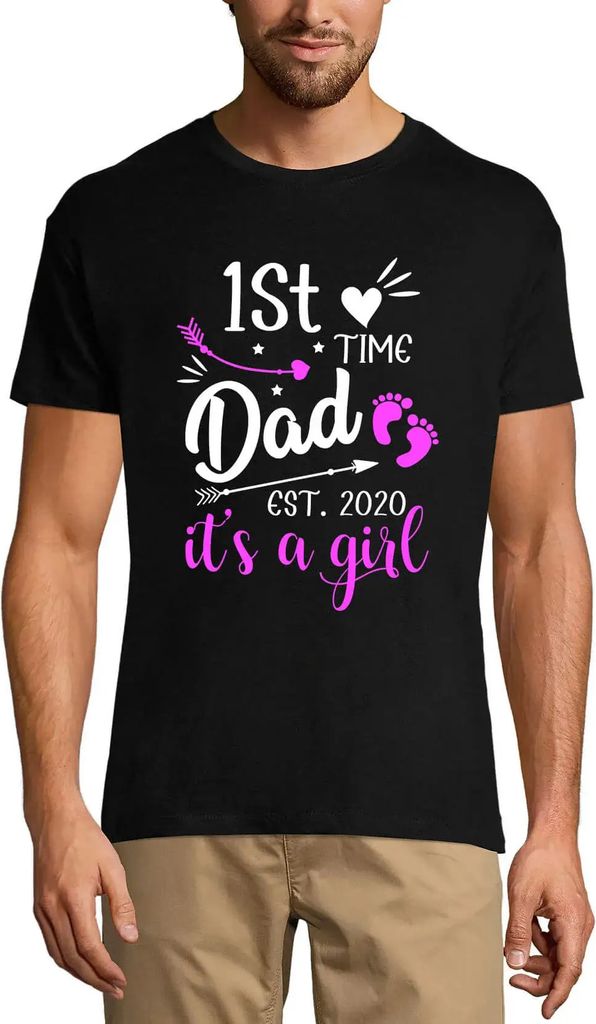 Herren Grafik T-Shirt 1st time dad est 2020 it's a girl - Erziehungszeit - Vatertag – 1st Time Dad Est 2020 It's A Girl - Parenting Time - Father's