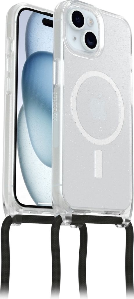 OtterBox React Necklace MagSafe iPhone 15 Stardust - clear