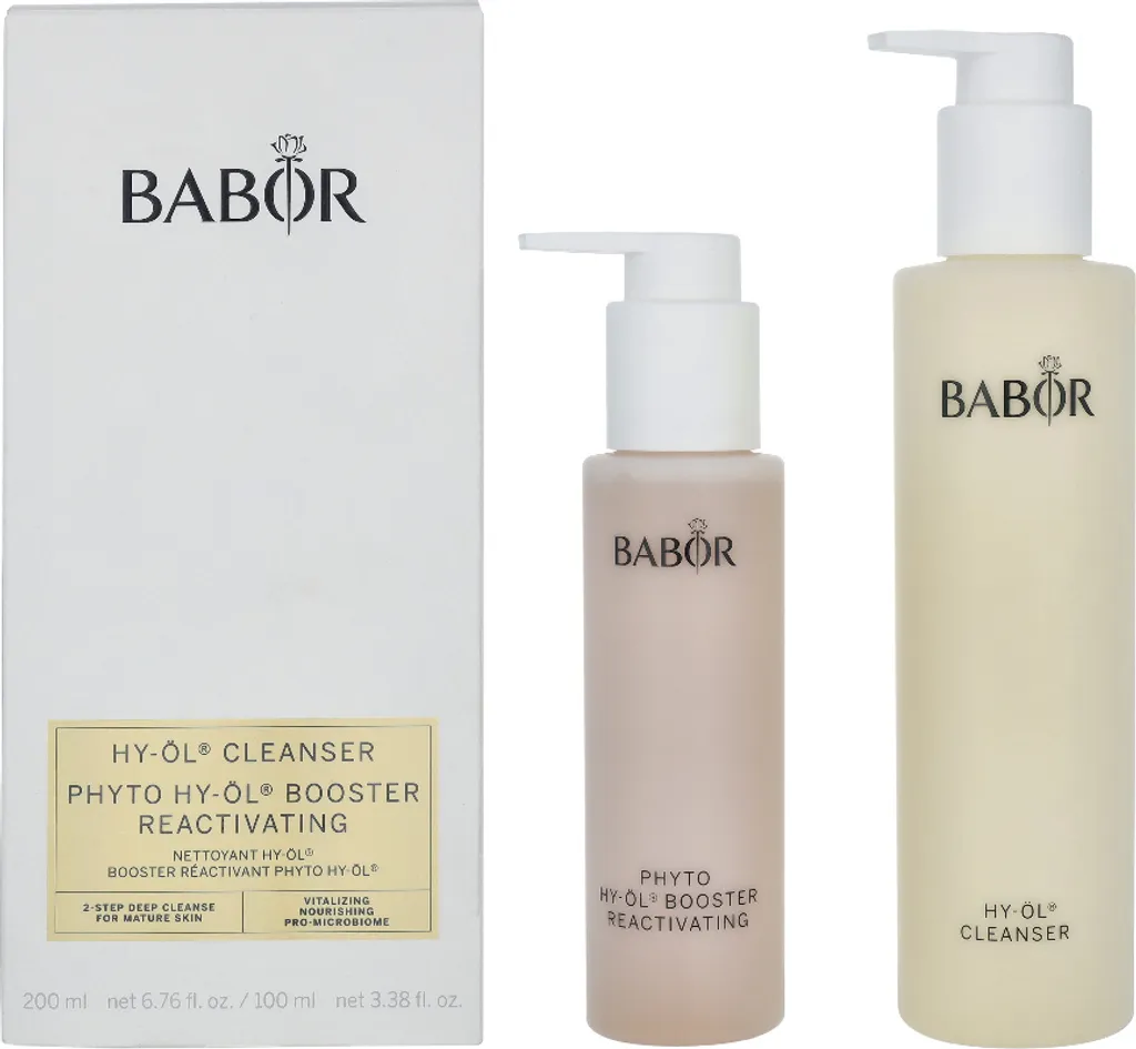 Babor Hy-Oil Cleansing Set Peaux Matures avec Phyto Booster 100+200ml