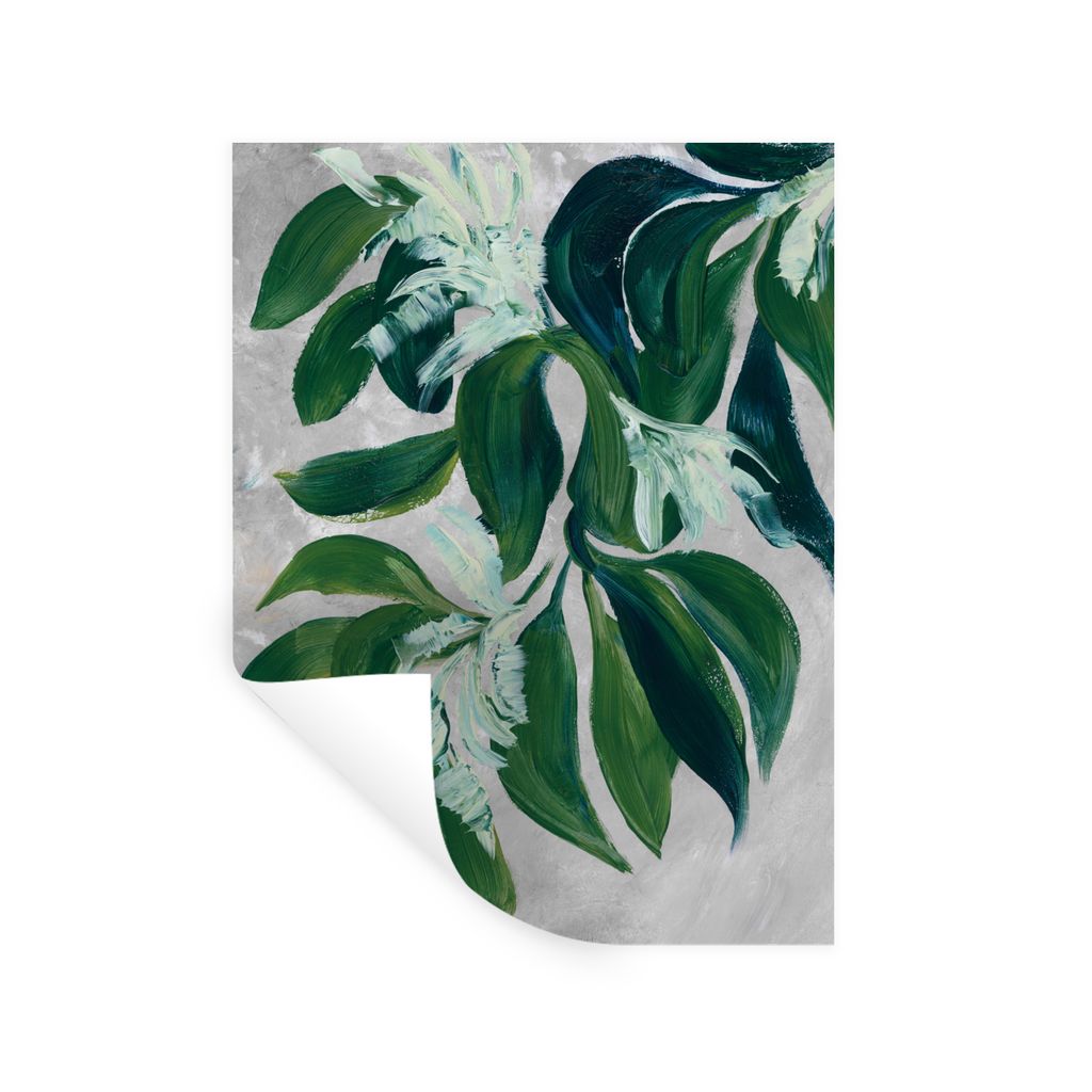 MuchoWow Wandtattoo Wandsticker Wandaufkleber Blätter - Farbe - Pflanzen - Grün 120x160 cm Selbstklebend und Repositionierbar - Wierderverwendb...