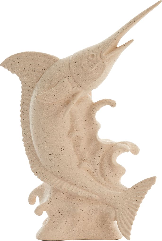 Light & Living - Ornament SCHWERTFISCH - 33x16,5x43,5cm - Weiß