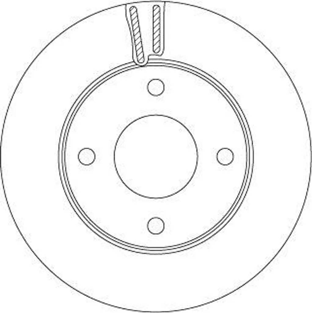Disque de frein TRW DF6417 haute teneur en carbone pour Nissan NV200