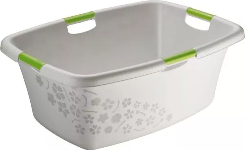 Rotho Wäschekorb 50L Flowers - Wäschesammler groß - Wäsche Produktbild 