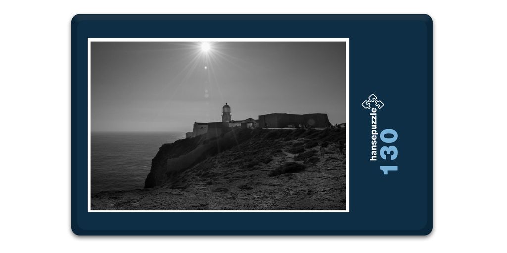 hansepuzzle 18559 - Leuchtturm Puzzle, 130 Teile, Orte, 28,7 x 20,0cm mit hochwertiger Aufbewahrung, Kartonbox und wiederverschließbarem Beutel