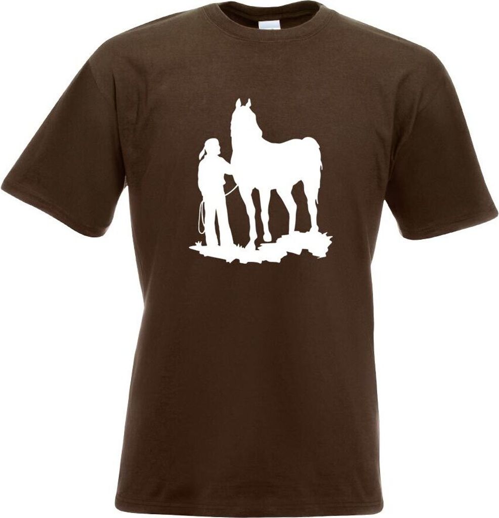 Kiwistar - T-Shirt - Chocolate - Indianer mit Pferd Motiv Bedruckt Funshirt Design Print - mit Motiv Bedruckt - Funshirt Design - Sport - Freizeit ...