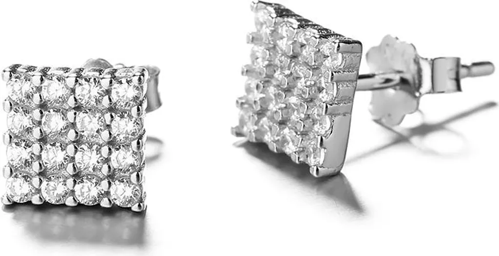 Boucles d'oreilles argent et zircons hypoallergéniques pour oreilles sensibles