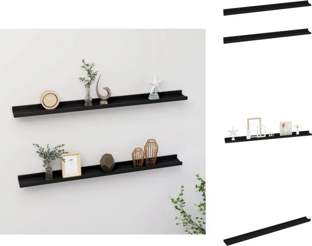 Offerta Set 2 Mensole vidaXL Nere 100x9x3 cm - Stile e Funzione