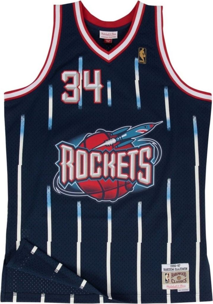 Mitchell & Ness Tshirts Nba Houston Rockets Hakeem Olajuwon Swingman, SMJYGS18173HRONAVY96HOL, Größe: 168