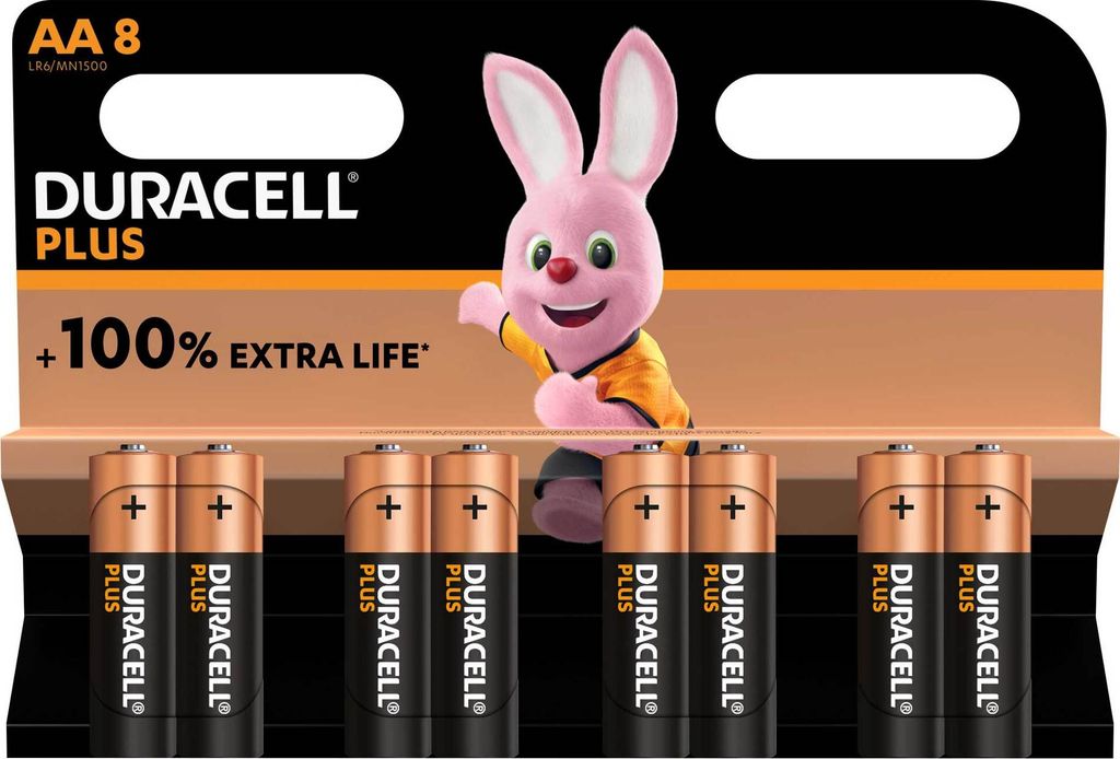 Duracell Batterie Plus NEW - AA (MN1500/LR06) Mignon 8St.