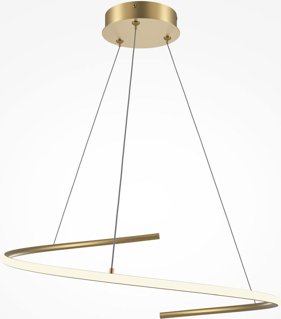 Hängeleuchte LED Aluminium H: max. 325,7 cm in Messing Weiß warmweißes Licht 2600-3500 K 2100 lm Modern