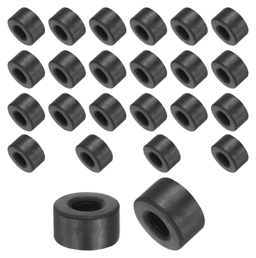 24 Gummiringe, 12 mm Außendurchmesser, 6 mm Innendurchmesser, 7 mm Höhe, runde Antivibrations-Abstandshalter, Gummibuchsen, Tüllen, dicke Gummir...