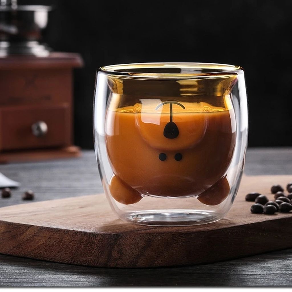 Süße Tassen, 300ml Kaffee Teegläser Trinkgläser Kaffeeglas Produktbild 3