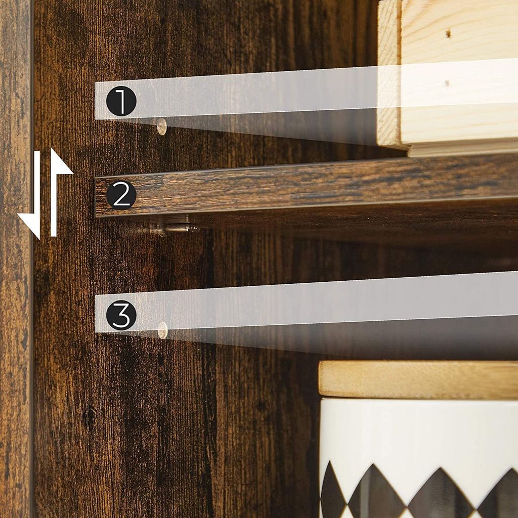 VASAGLE Badezimmerschrank, 3 Schubladen, 2 verstellbare Produktbild 5