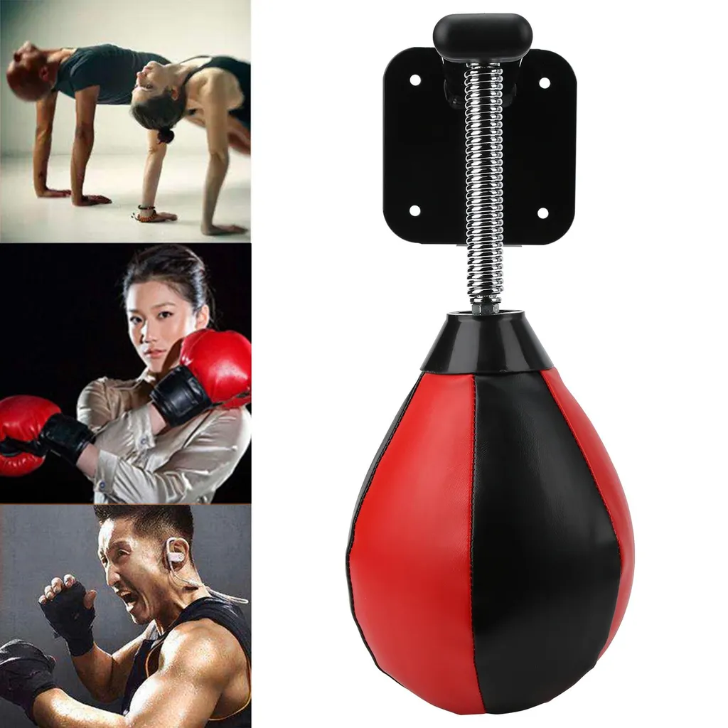 Sac de frappe mural à ressort haute résistance kit complet boxe