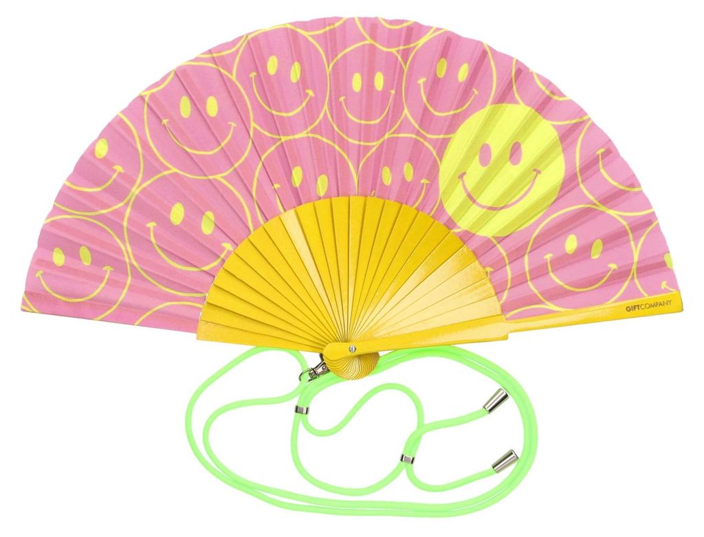 Gift Company Fächer Fififan Smiley Rosa Gelb Produktbild 