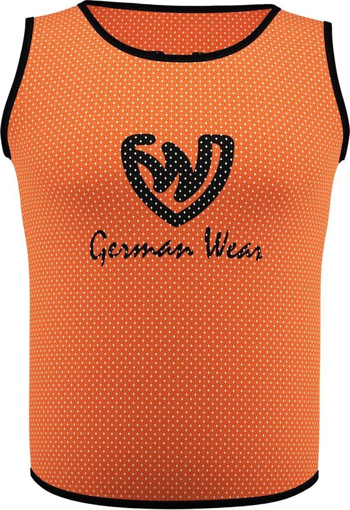 10x Fußball Leibchen Trainingsleibchen Markierungshemd Fußballleibchen für Kinder Jugend und Erwachsene, Farbe:Orange, Bibs:Junior (M)