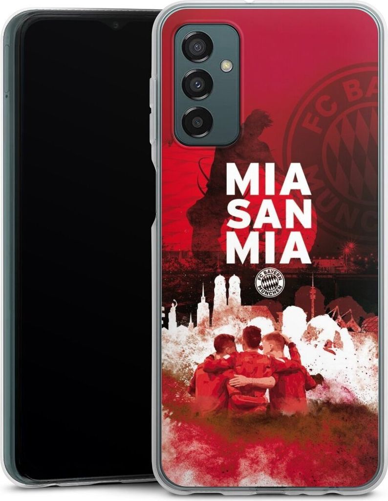 DeinDesign Handyhülle für Samsung Galaxy M13 4G Silikon Hülle Case Smartphone Schutzhülle FC Bayern München FCB Mia San Mia