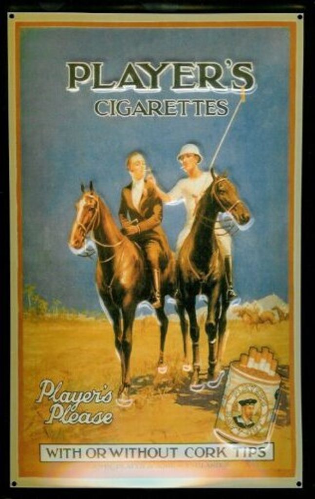 Blechschild Players Cigarettes Polo Pferd Zigaretten Schild Nostalgieschild