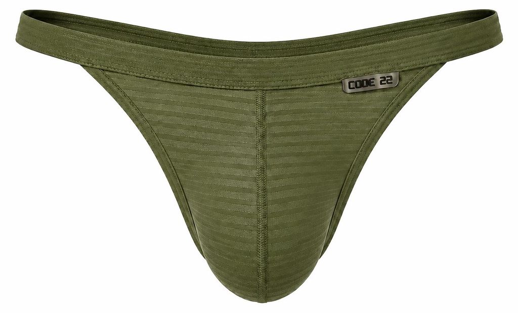 CODE 22 - Herren Thongs Unterwäsche - Zebra Thong Khaki - 1x Größe XXL
