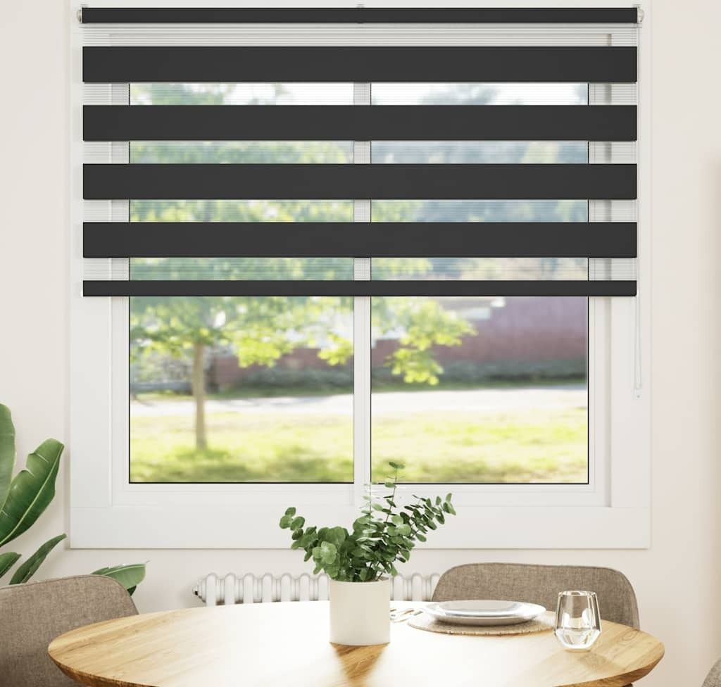"SALE 2026" Doppelrollo Schwarz 140x150 cm Stoffbreite 135,9 cm Polyester - Rollos DE6486659