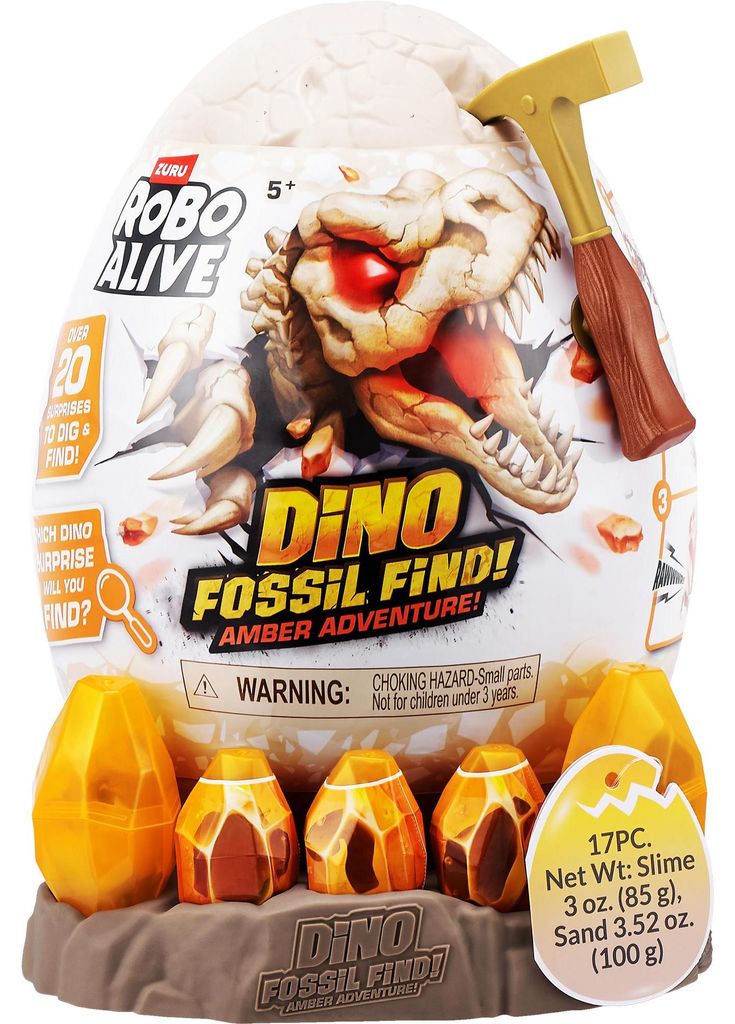 Robo Alive - Uovo fossile di Dino - Avventura d'ambra - 1 Immagine del prodotto 