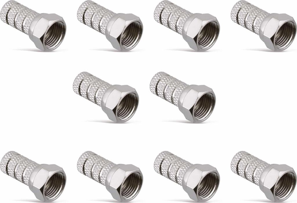 S-IMPULS F-Stecker, 6,5 mm, Aufdrehmontage, 10 Stück