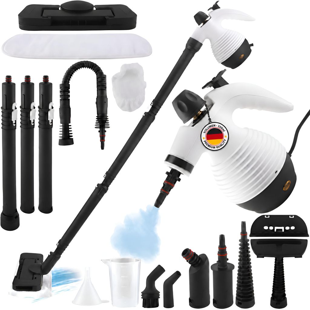 2 in 1 Handdampfreiniger, Dampfreiniger mit 16 Zubehör, Produktbild 