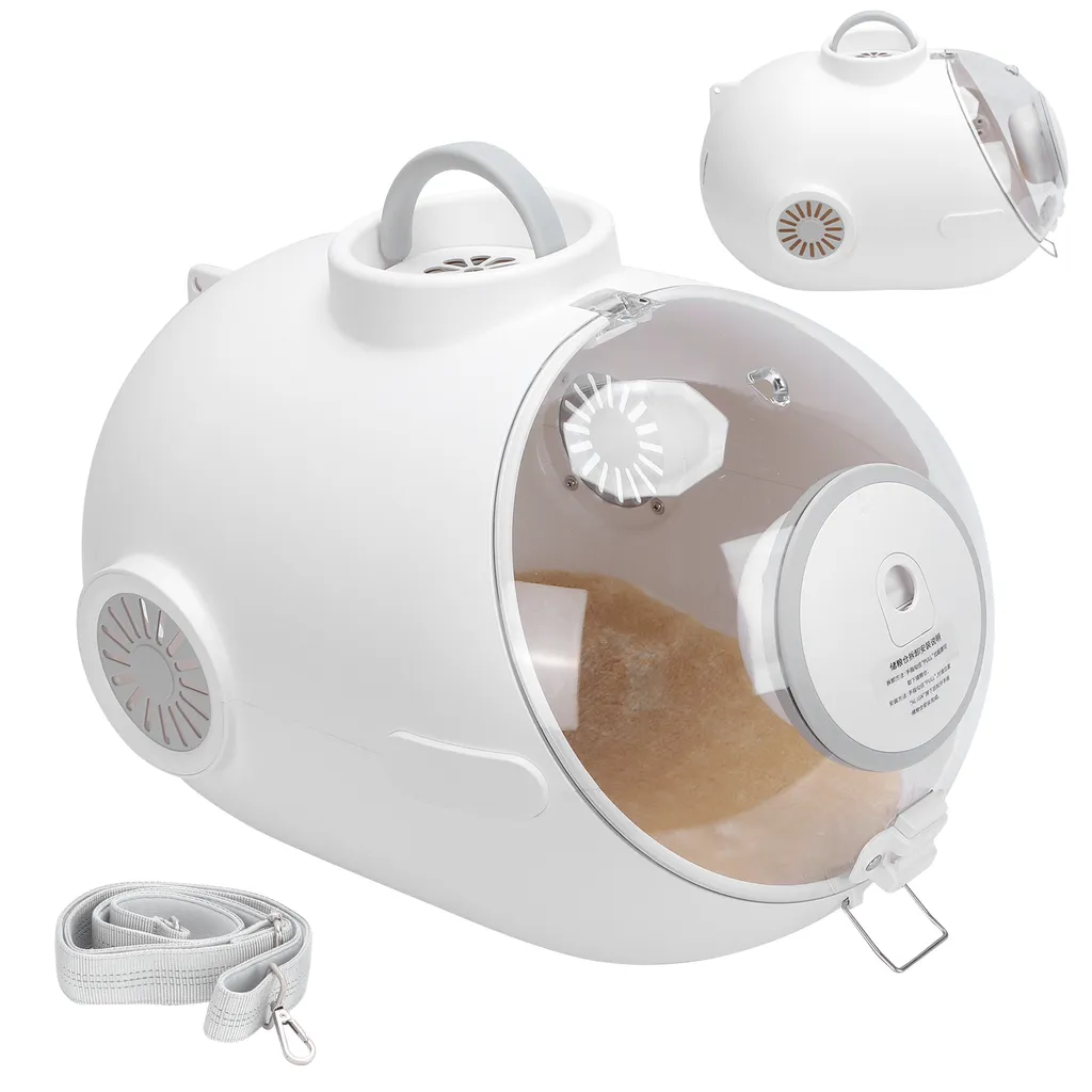 Sac capsule chat transparent ventilé avec éclairage interne nocturne - 4