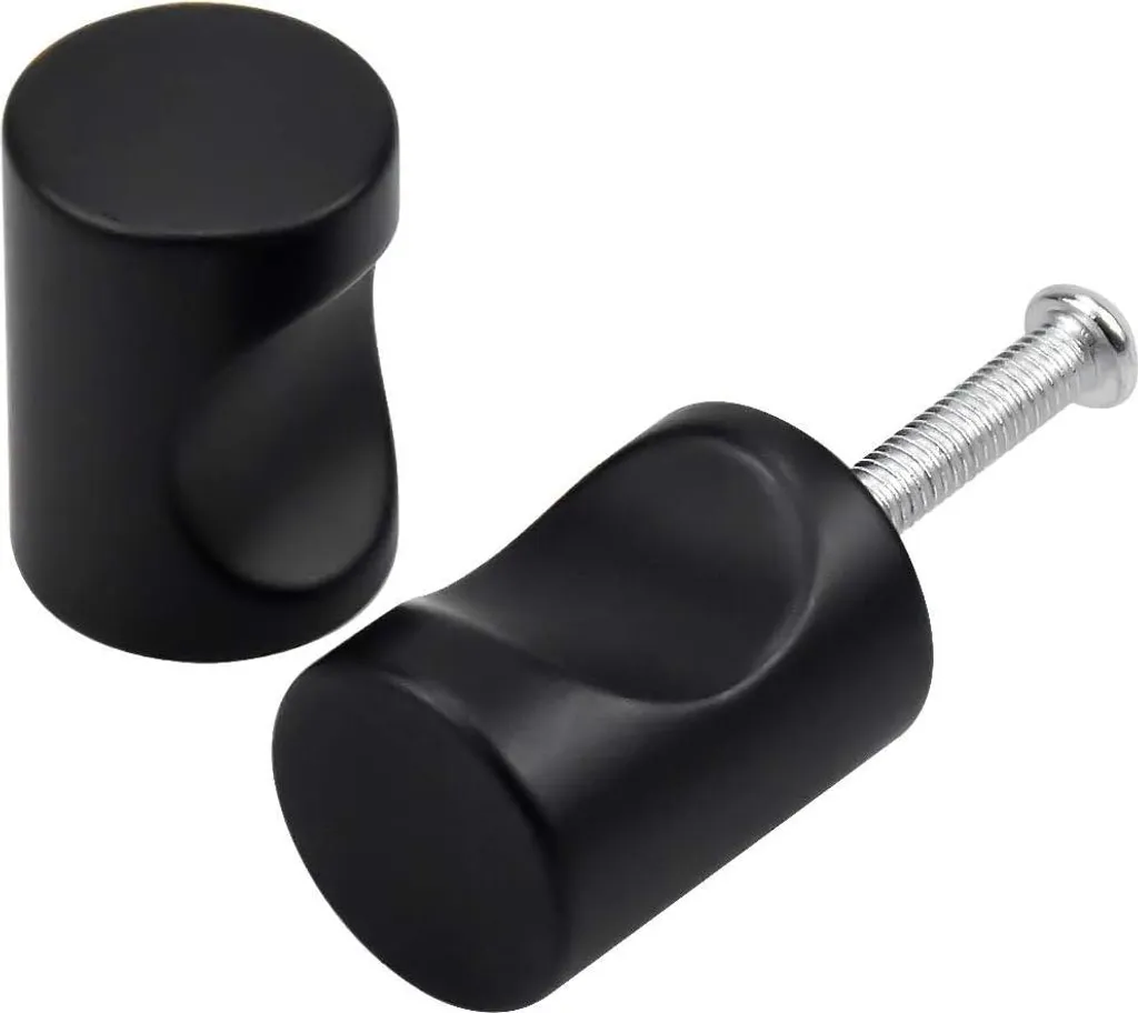 Boutons de meubles noirs lot de 10 - Finition aluminium anti-traces