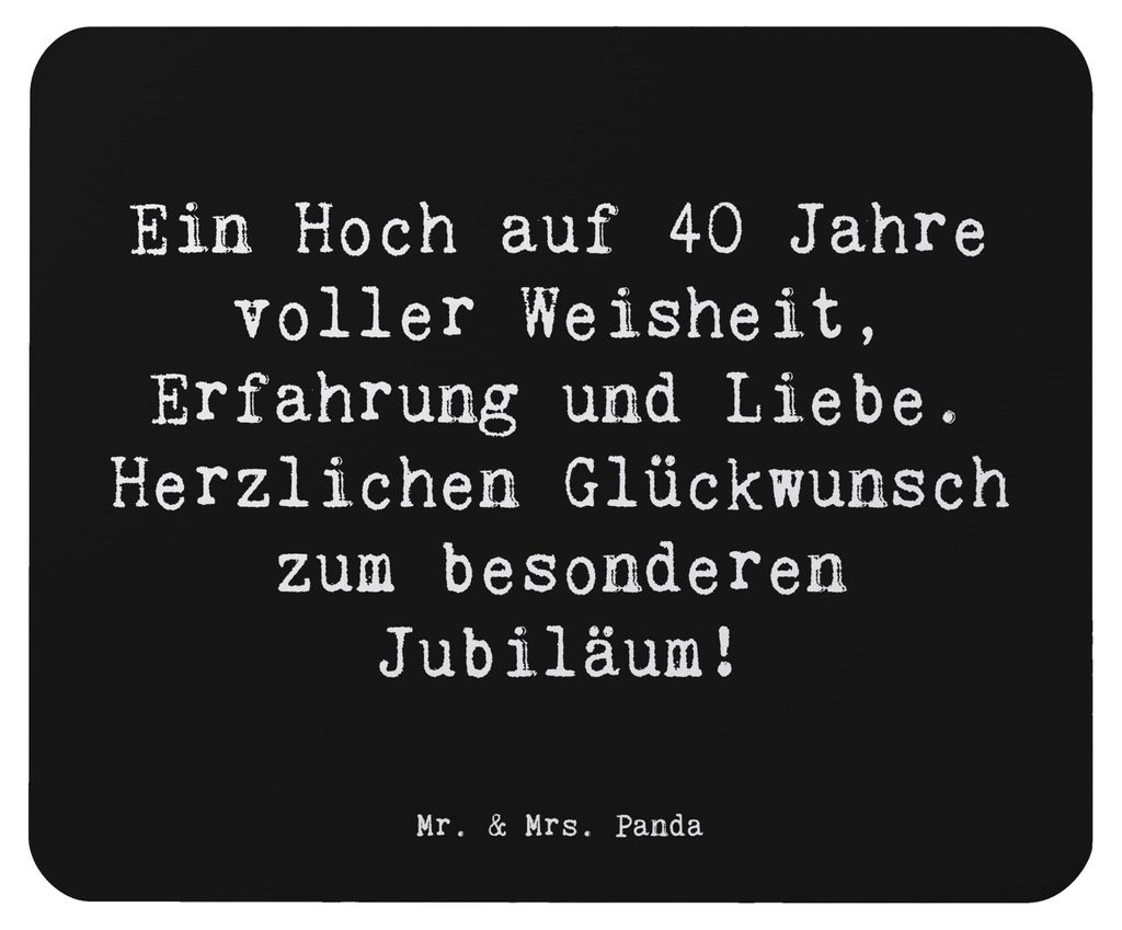 Mr. & Mrs. Panda Mouse Pad Spruch 40. Geburtstag Weisheit - Produktbild 