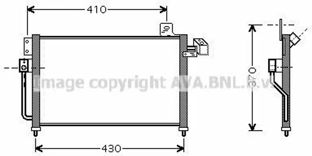 Radiateur de climatisation PRASCO MZ5195 pour Mazda Premacy CP 1.8 2.0