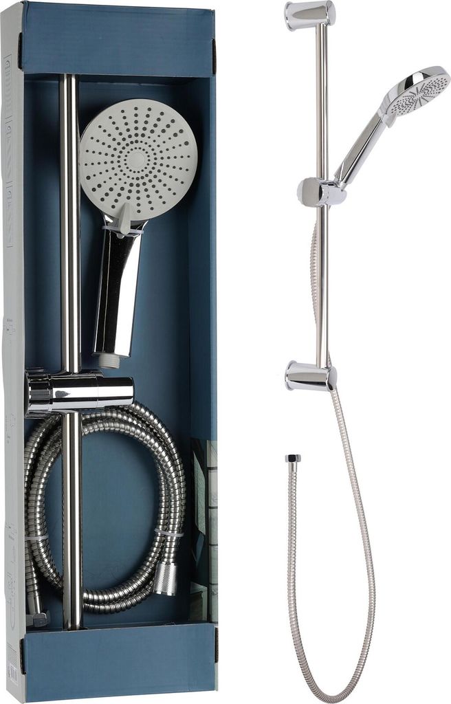 Heable Duschsystem Mattschwarz | Mit 12 Zoll Decken- & 6 Zoll Wand-Duschkopf + Handbrause | Komplett-Set