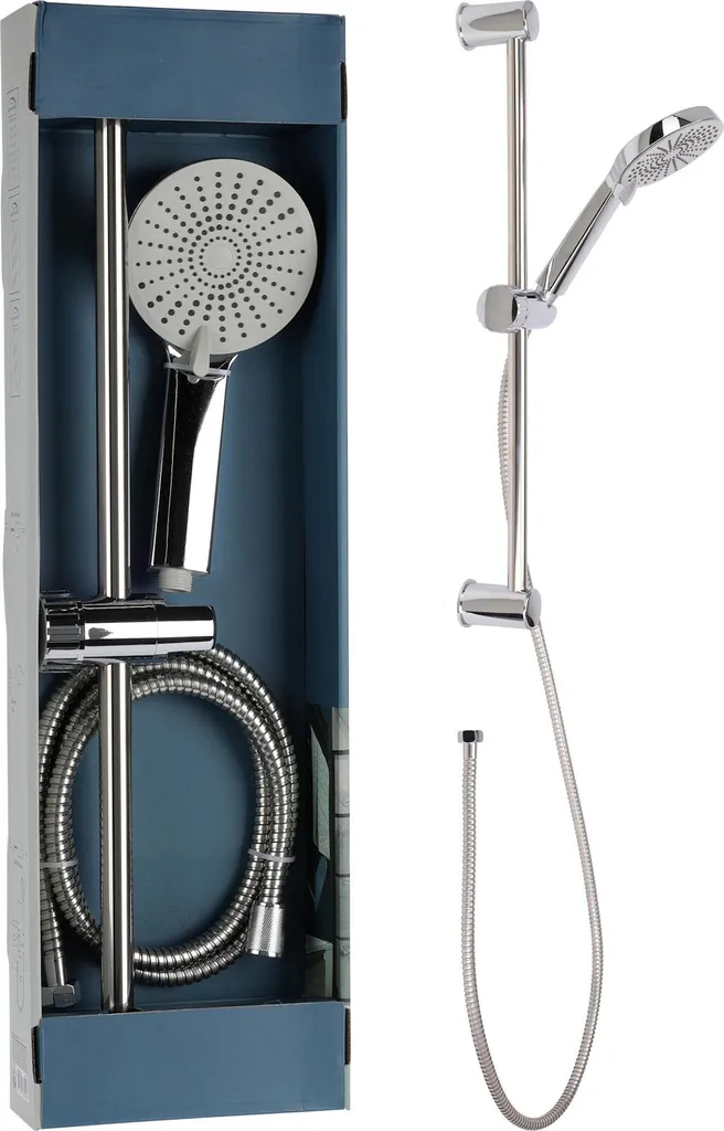 Kit douchette anticalcaire 3 jets avec flexible et support pour basse pression - 3