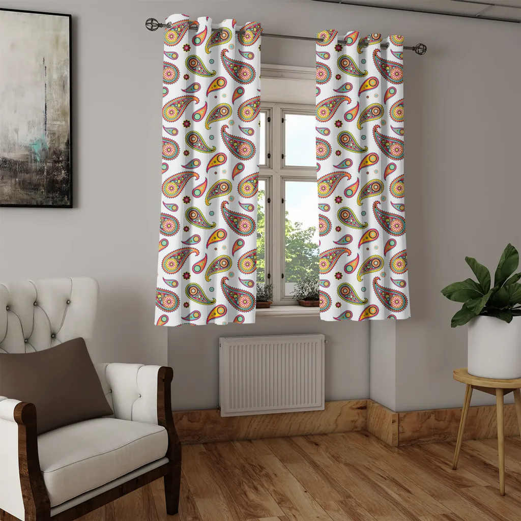 Rideau d'ambiance ethnique hippie pour une décoration bohème chaleureuse