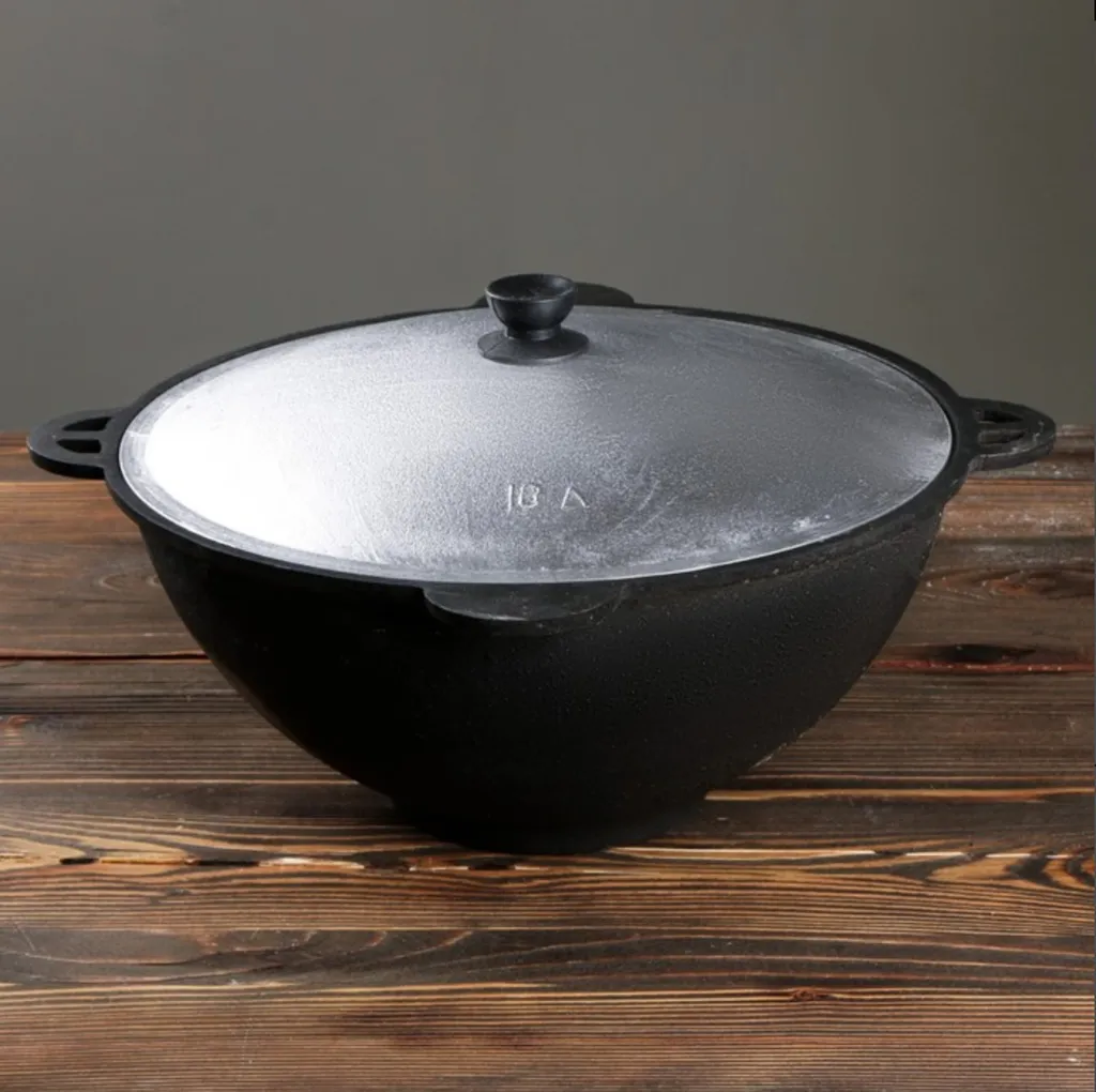 Kazan 12L Namangan in Ghisa Originale con Coperchio - Offerta BBQ Online - 2