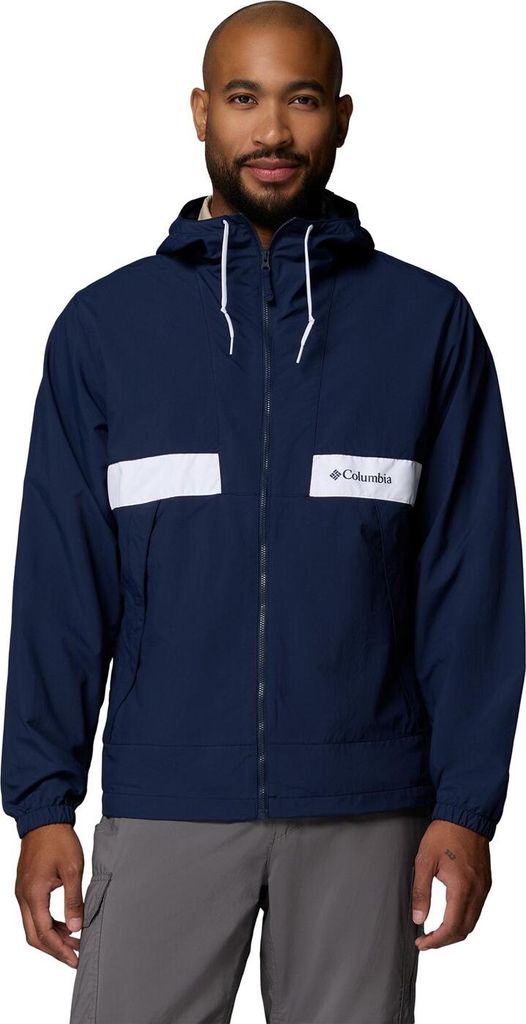 COLUMBIA Spire Valley Hooded Windbreaker COLLEGIATE NAVY, WHITE COLLEGIATE NAVY, WHITE M