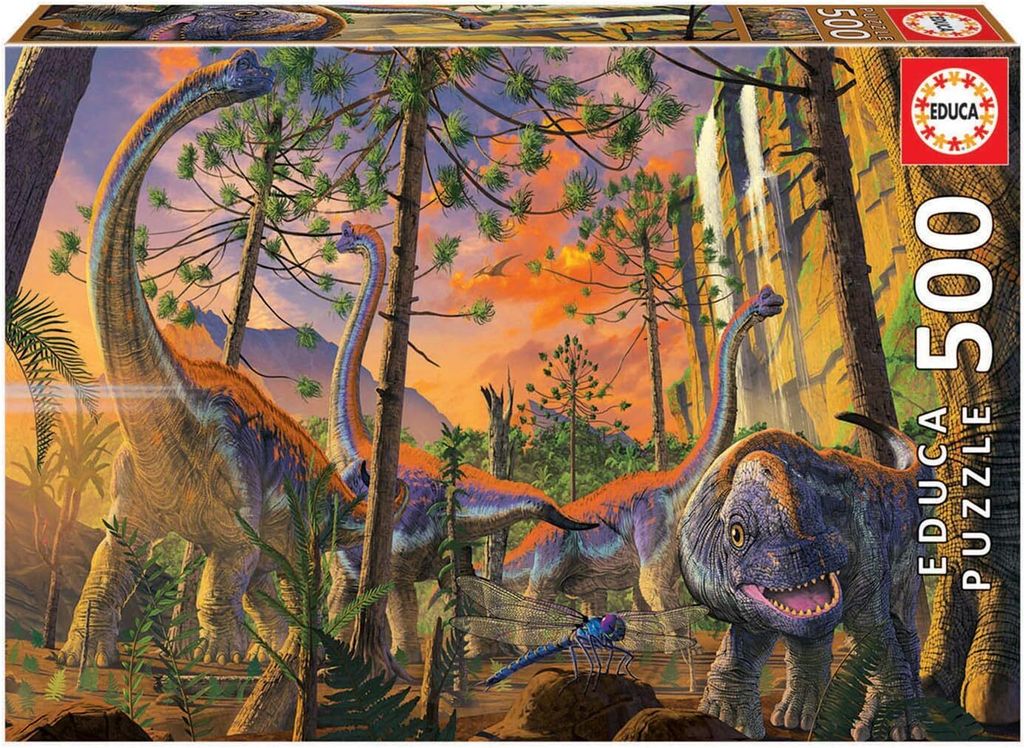 Educa 19001, Curious, 500 Teile Puzzle für Erwachsene und Kinder ab 10 Jahren, Dinos, Vincent HIE