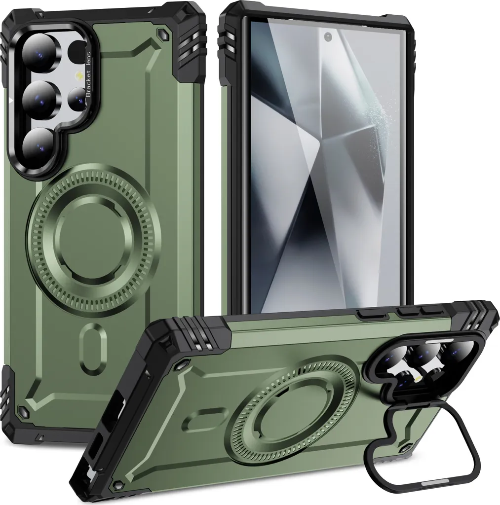 Cover Aziendale Samsung S24 Ultra: Magnetica, Verde, Protezione Totale