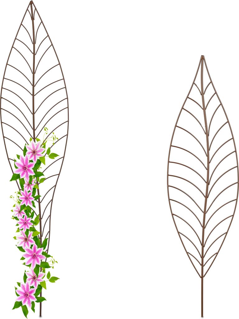 Lot de 2 tuteurs Relaxdays, piquets de jardin en forme de Image du produit 