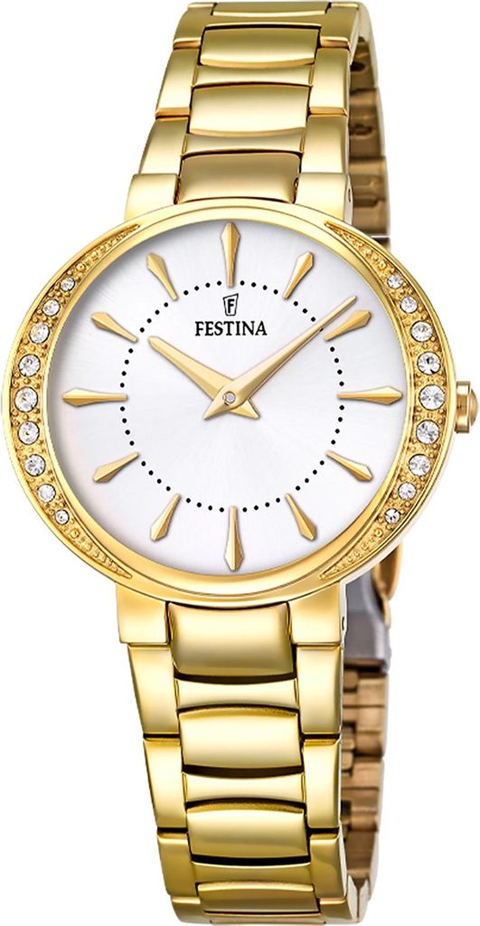 Festina Damenuhr Boyfriend Armbanduhr Edelstahl silber UF20687/1