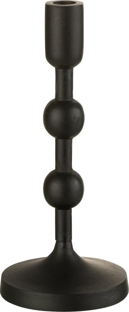Bougeoir Design en Forme de Boule Noir Large en Aluminium J-Line