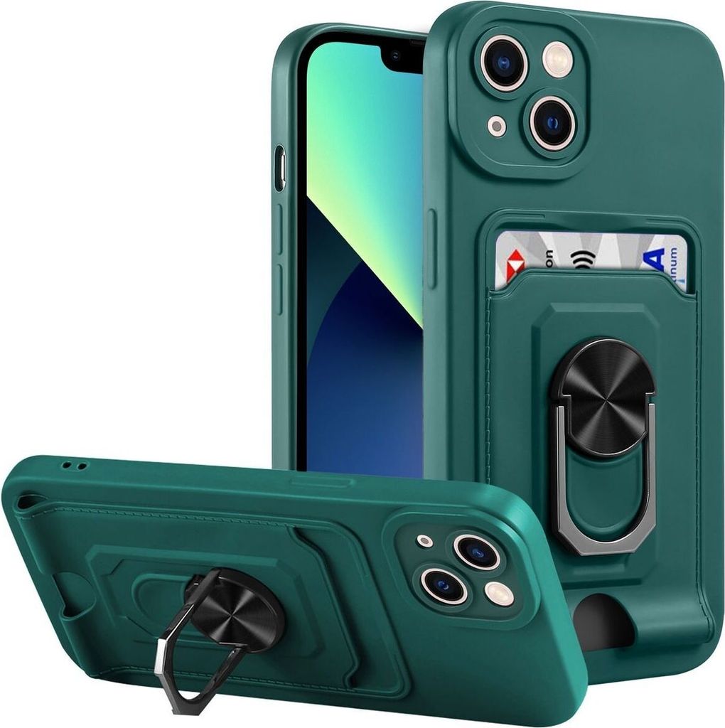 König Design Hülle kompatibel mit Apple iPhone 14 Plus Kunststoff Soft Handyhülle - Handy Case Nachtgrün