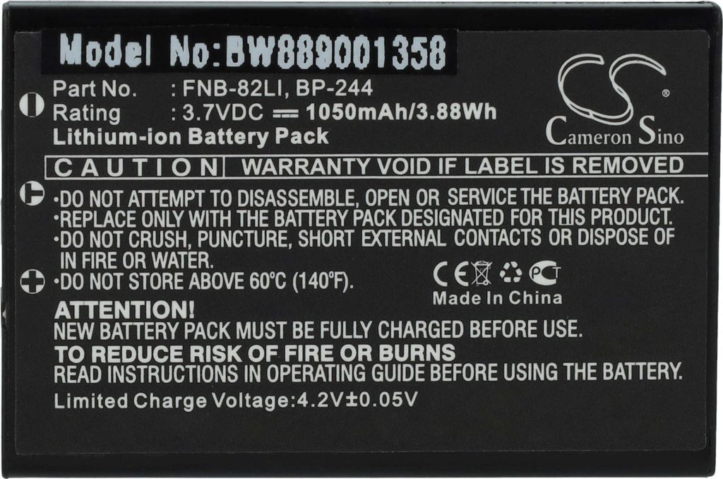 vhbw Akku kompatibel mit IWATSU DC-PS8 Funkgerät, Walkie Talkie (1050 mAh, 3,7 V, Li-Ion)