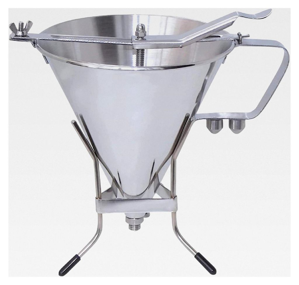 Trichter Kaffeebereiter Edelstahl mit Halterung – 1,9 l, Silber