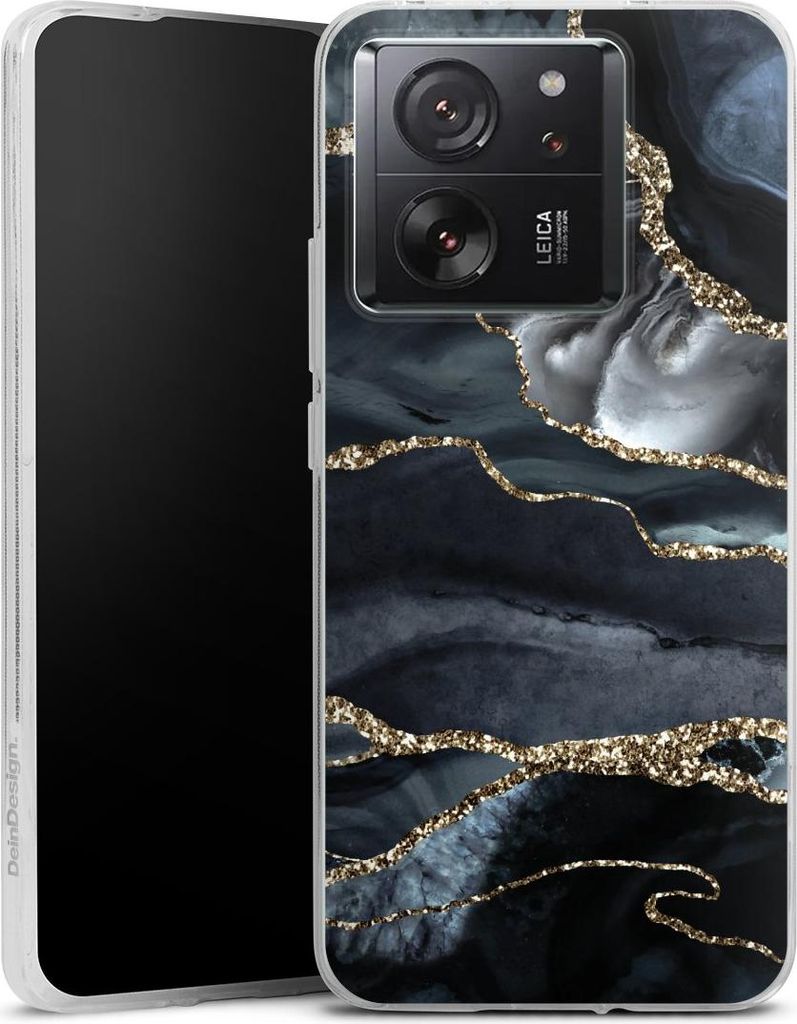 DeinDesign Handyhülle für Xiaomi 13T Pro Silikon Hülle Case Smartphone Schutzhülle Glitzer Look Marmor Trends