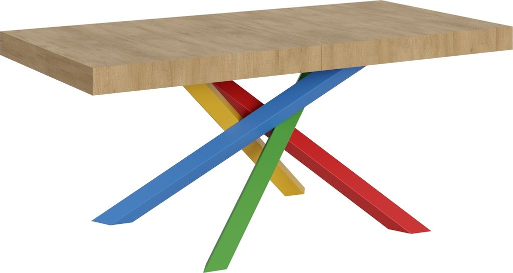 ITAMOBY - Ausziehtisch 180/440x90 cm Volantis Eiche Natur Tischbeinein 4/B Farbkombination