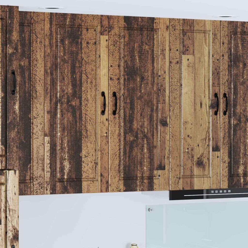 "Schlussverkauf" Küchenschrank/Sideboard - 1 pc - Aufbewahrungsschrank moderne - mit Regal Altholz 40x31x100 cm Holzwerkstoff C10664