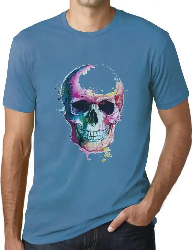 Herren Grafik T-Shirt Zuckerschädel-Gothic-Festival – Sugar Skull Gothic Festival – Öko-Verantwortlich Vintage Jahrgang Kurzarm Lustige Druck