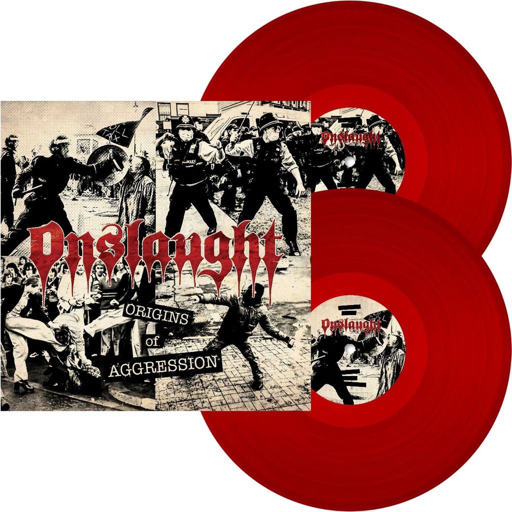 Onslaught - Origins Of Aggression (Limited Edition) (Thermonuclear Red Transparent Coloured) (LP)